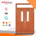 Solid Wooden Fire Rated Simple Double Door Designs With BM TRADA